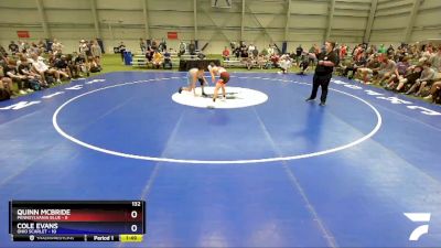 132 lbs Placement Matches (8 Team) - Quinn McBride, Pennsylvania Blue vs Cole Evans, Ohio Scarlet