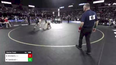 132 lbs Quarterfinal - Benjamin Wimberly, San Clemente (SS) vs Mario Sandoval, Northview (SS)