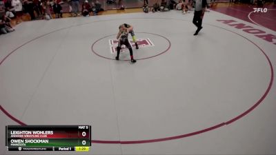 82 lbs Semifinal - Owen Shockman, Minnesota vs Leighton Wohlers, Andover Wrestling Club