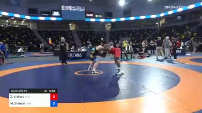 125 kg Consolation - Zachary Knighton-Ward, Blue & Gold Wrestling Club vs Matt Stencel, Central Michigan Wrestling Club