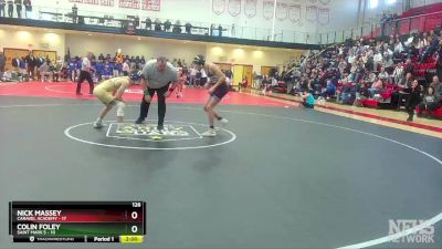 126 lbs Semifinals (8 Team) - Nick Massey, Caravel Academy vs Colin Foley, Saint Mark`s