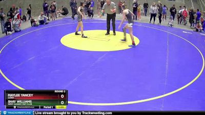 97 lbs Round 2 - Maylee Yancey, COWA vs Shay Williams, West Albany Mat Club