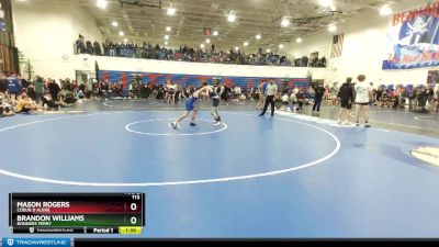 113 lbs Semifinal - Mason Rogers, Coeur D Alene vs Brandon Williams, Bonners Ferry