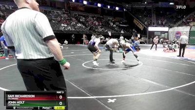 165 Class 3 lbs Quarterfinal - Sam Richardson, Hillsboro vs John Holt, Camdenton