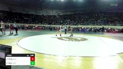 143 lbs Round Of 32 - Jackson King, Weatherford vs Erik Roy, Comanche Indians