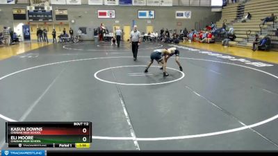 112 lbs Cons. Round 1 - ELI MOORE, Chugiak High School vs KASUN DOWNS, Chugiak High School