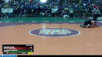 2 - 190 lbs Semifinal - Dawson Martin, Radford vs Odane Dodd, Central (Woodstock)