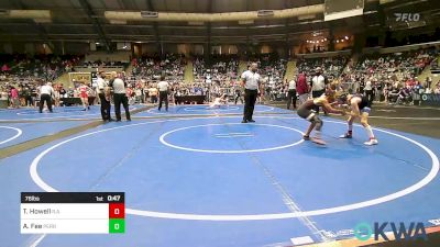 76 lbs Consi Of 4 - Trey Howell, R.a.w. vs Alexander Fee, Perry Wrestling Academy