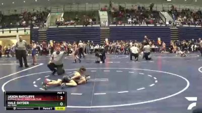 75 lbs Cons. Round 4 - Jaxon Ratcliffe, Buffalo Valley Wrestling Club vs Hale Snyder, No Team