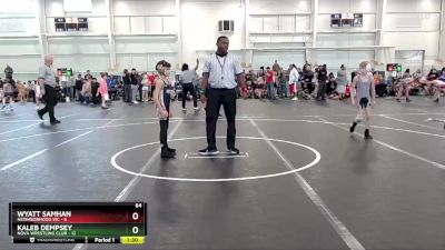 64 lbs Round 3 (6 Team) - Wyatt Samhan, Neighborhood WC vs Kaleb Dempsey, NOVA Wrestling Club