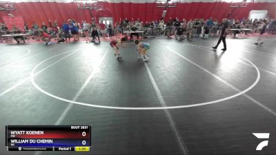 100 lbs Cons. Round 4 - Wyatt Koenen, MN vs William Du Chemin, WI