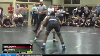 125 lbs Finals (2 Team) - Meric Hagarty, Iowa Black vs Daylen Davis, Tennessee Black