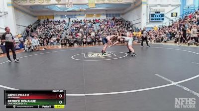 215 lbs 1st Place Match - James Miller, Salesianum vs Patrick Donahue, Cape Henlopen H S