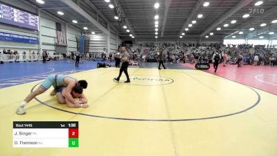 195 lbs Quarterfinal - Jason Singer, PA vs David Thomson, NJ