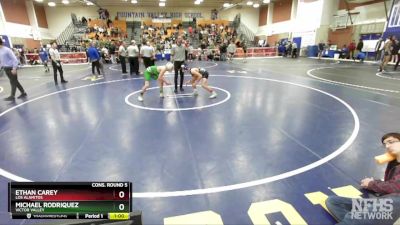 106 lbs Cons. Round 5 - Michael Rodriquez, Victor Valley vs Ethan Carey, Los Alamitos