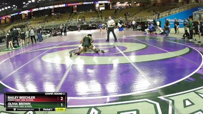 140 lbs Champ. Round 2 - Bailey Beechler, North Port High School vs Olivia Brown, Hernando High School