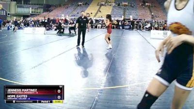 101 lbs 2nd Wrestleback (16 Team) - Hope Eastes, Emmanuel College vs Jennesis Martinez, Colorado Mesa University