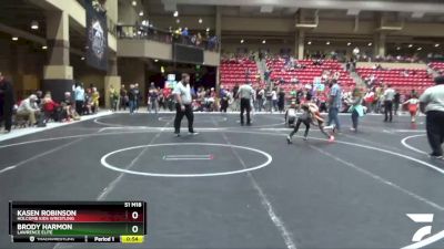 52 lbs Cons. Semi - Kasen Robinson, Holcomb Kids Wrestling vs Brody Harmon, Lawrence Elite