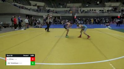 80 lbs Cons. Semi - Meison Tollefson, Northeast Iowa Wrestling Club vs Jayden Cline, THWC