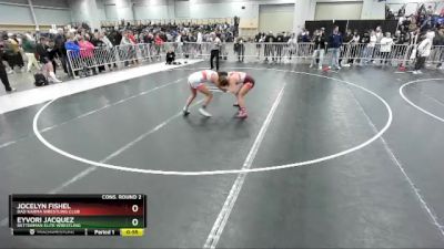 100 lbs Cons. Round 2 - Eyvori Jacquez, Betterman Elite Wrestling vs Jocelyn Fishel, Bad Karma Wrestling Club