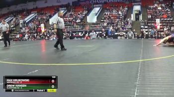 120 lbs Quarterfinals (8 Team) - Max Krukowski, Whitehall HS vs Drew Hansen, Gladstone HS