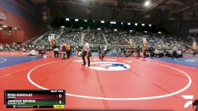 4A-132 lbs Quarterfinal - Ryan Gonzales, Central vs Jameson Siemens, Natrona County