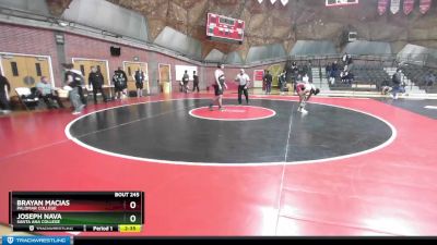 285 lbs 7th Place Match - Joseph Nava, Santa Ana College vs Brayan Macias, Palomar College