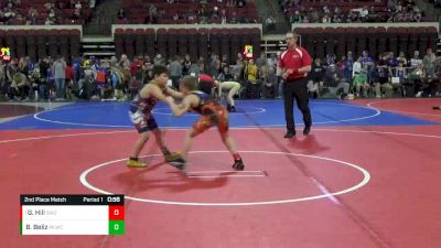 97 lbs 2nd Place Match - Gannon Hill, Sidney Wrestling Club vs Brantley Beliz, Moses Lake Wrestling Club