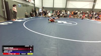 175 lbs Cons. Round 2 - Mario Page, Peninsula Wrestling Club vs Jimmy Cox, Washington