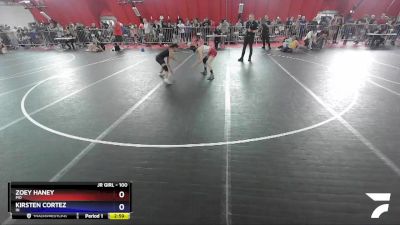 100 lbs Round 5 - Zoey Haney, MO vs Kirsten Cortez, IN