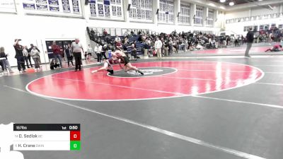 157 lbs Consi Of 8 #1 - Derek Sedlak, Bristol Central vs Holden Crane, South Windsor