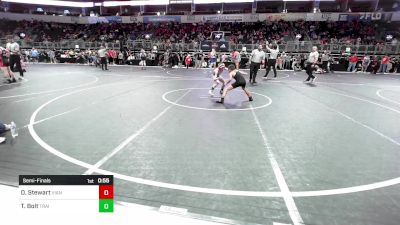 72 lbs Semifinal - Daxton Stewart, Vian Wrestling Club vs Trevor Bolt, Trailhands