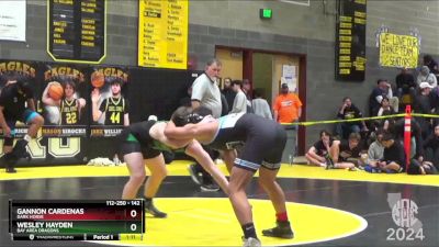 142 lbs Semifinal - Wesley Hayden, Bay Area Dragons vs Gannon Cardenas, Dark Horse