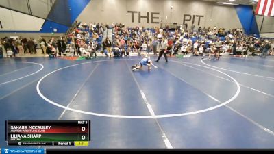 66 lbs Quarterfinal - Liliana Sharp, Uintah vs Sahara McCauley, AVIATOR WRESTLING CLUB