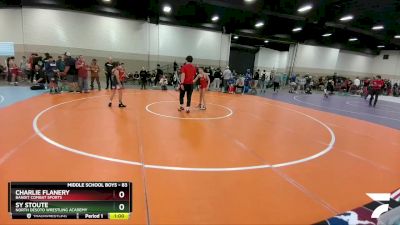 83 lbs Cons. Semi - Sy Stoute, North DeSoto Wrestling Academy vs Charlie Flanery, Bandit Combat Sports