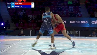 77 kg 1/4 Final - Roman Vlasov, Russian Wrestling Federation vs Mohammadali Geraei, Iran