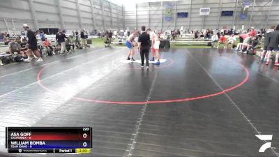 220 lbs Round 2 (8 Team) - Asa Goff, California vs William Bomba, Team Idaho