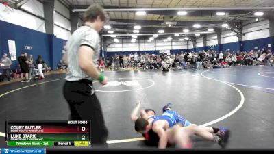 95 lbs Cons. Round 3 - Colby Butler, Boise Youth Wrestling vs Luke Stark, Grangeville Youth WC