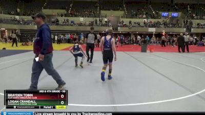 95 lbs Round 4 - Logan Crandall, Evansville Wrestling Club vs Brayden Tobin, Flat Earth Wrestling Club