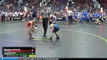 54 lbs Round 2 (4 Team) - Braden Dykhouse, Lowell Red vs Carsen Davis, Harper Creek