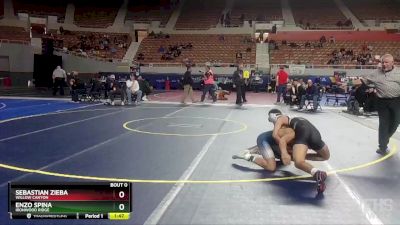 D2-126 lbs Champ. Round 1 - Enzo Spina, Ironwood Ridge vs Sebastian Zieba, Willow Canyon
