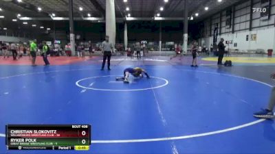 50 lbs 1st Place Match - Ryker Polk, Great Bridge Wrestling Club vs Christian Slokovitz, Williamsburg Wrestling Club