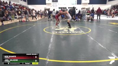 120 lbs Champ. Round 2 - Abel Salazar, La Habra vs Noe Duarte, Downey