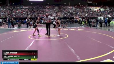 100 lbs Champ. Round 2 - Addy Jimenez, Vale vs Lillian La Notte, Wasatch