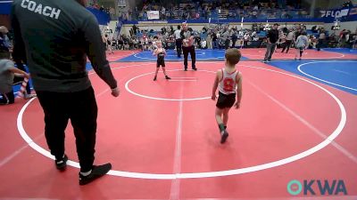 43 lbs Consi Of 8 #2 - Gauge Littlefield, Coweta Tiger Wrestling vs Lucien Dohn, Skiatook Youth Wrestling 2022-23