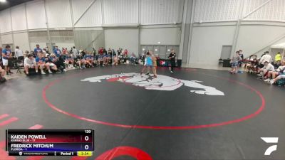 120 lbs Placement Matches (8 Team) - Kaiden Powell, Kansas Blue vs Fredrick Mitchum, Florida