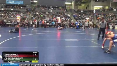 85 lbs Quarterfinal - Cruzer Dominguez, MWC Wrestling Academy vs Zander Manz, The Wrestling Factory