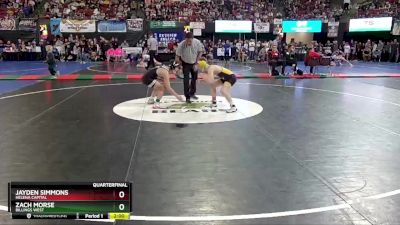 AA - 113 lbs Quarterfinal - Jayden Simmons, Helena Capital vs Zach Morse, Billings West