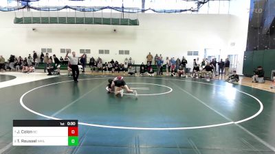 126 lbs Consi Of 8 #2 - Julian Colon, Bristol Central vs Tyler Roussel, New Milford