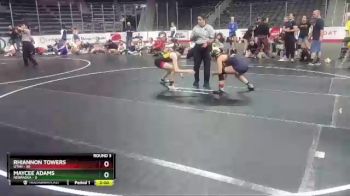 W 100 lbs Round 3 (4 Team) - Rhiannon Towers, Utah vs Maycee Adams, Nebraska